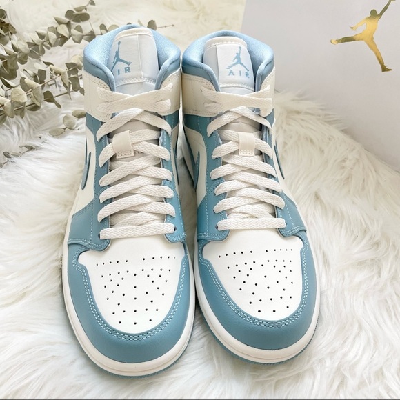 Jordan 1 Mid Sail Worn Blue UNC PRICE FIRM - Picture 6 of 13